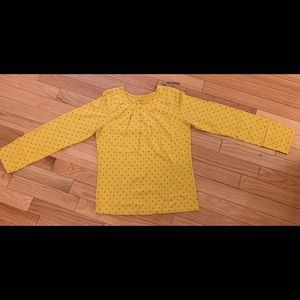 Girls Large Lands End Polka Dot Pleat Front Top